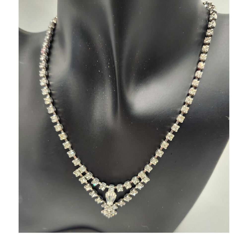 Vintage Art Deco Rhinestone Choker Necklace